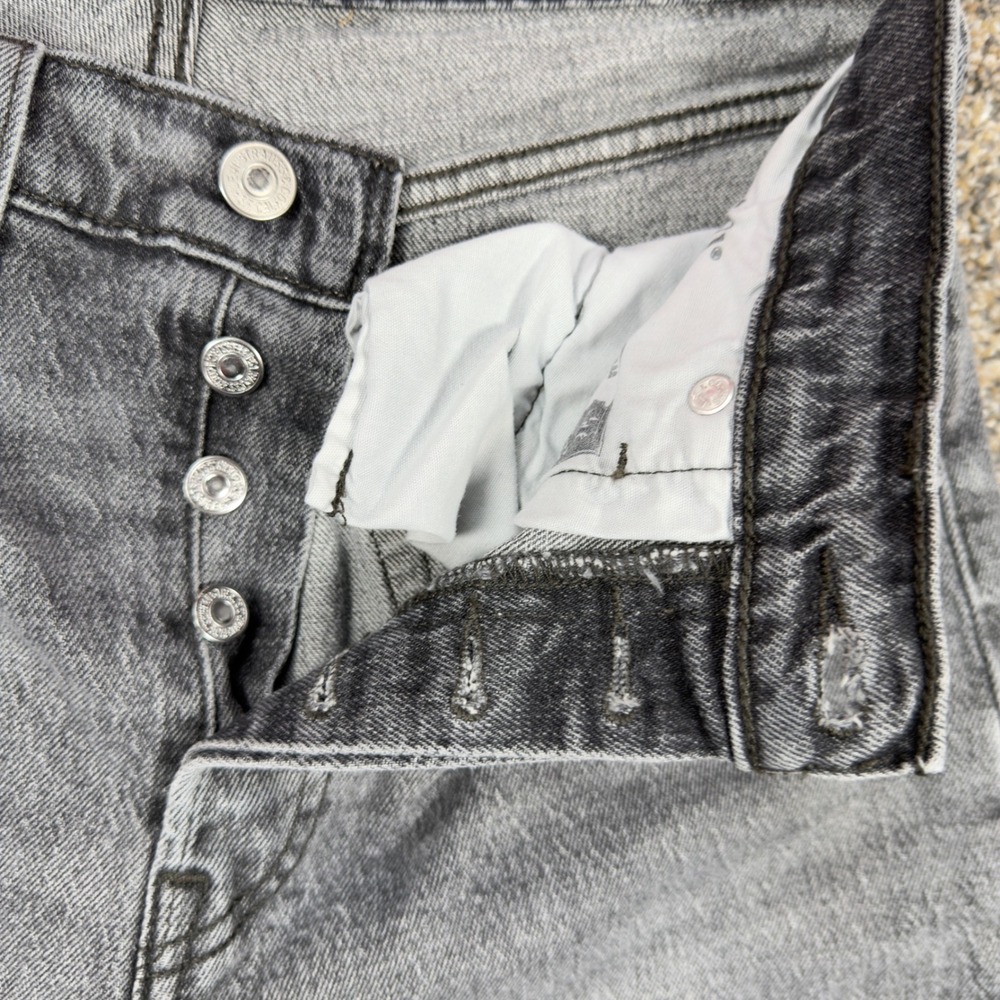 Levis Premium 501 Original Gray Straight Leg High Rise Button Fly Jeans Womens‎ - Picture 10 of 12